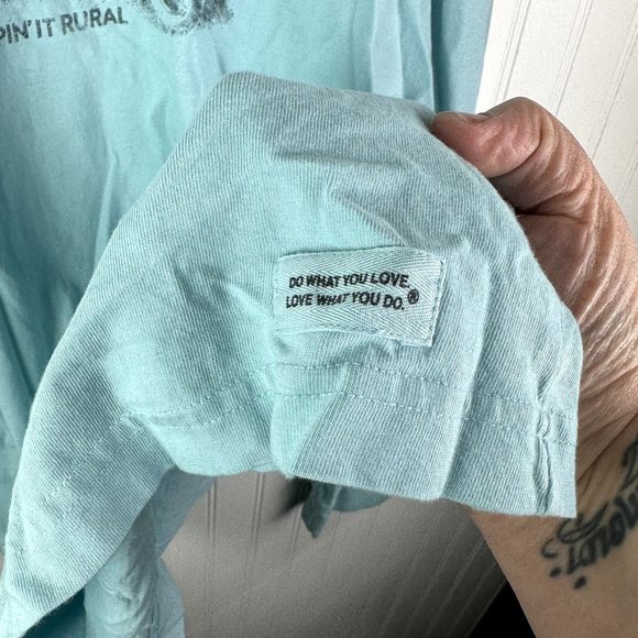 Life Is Good Crusher Tee Blue‎ Keeping it Rural Men's Size XXL Long sleeve - Picture 4 of 6